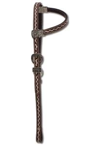 Ogłowie westernowe skórzane na jedno ucho 