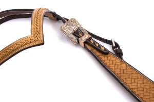 Ogłowie westernowe skórzane