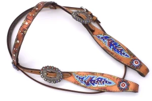 Ogłowie westernowe skórzane