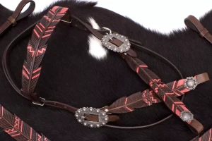 Ogłowie westernowe skórzane