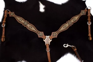 Napierśnik westernowy skórzany