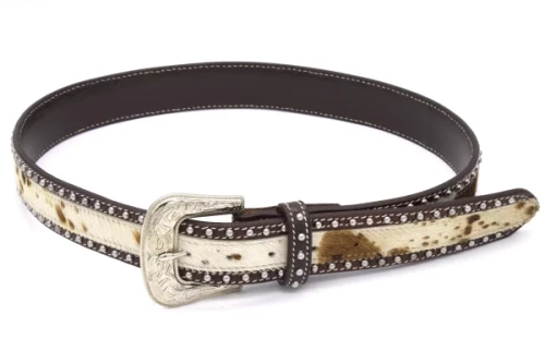 Pasek do spodni westernowy skórzany