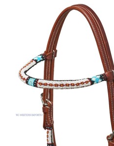 Ogłowie westernowe zdobione