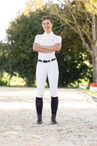 Bryczesy damskie pełny lej Janne x PinkRibbon Covalliero