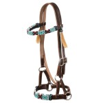 Ogłowie bezwędzidłowe side pull zdobione Pool's 