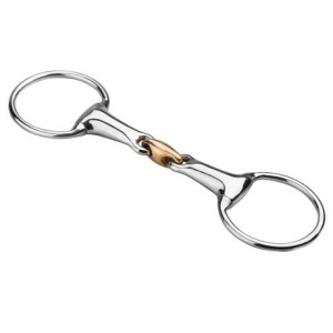 Wędzidło oliwkowe miedziane puste