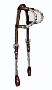 Ogłowie westernowe na dwa ucha SHOW