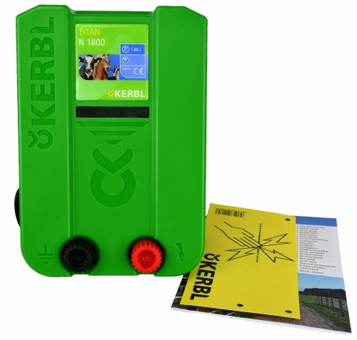 Elektryzator sieciowy TITAN N 1800, dla koni, bydła i małych zwierząt, 1,8 J, Kerbl