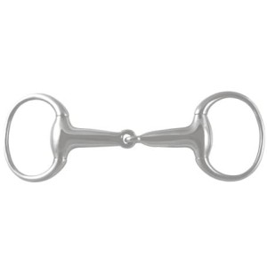 Wędzidło York puste oliwkowe pojedynczo łamane 21 mm