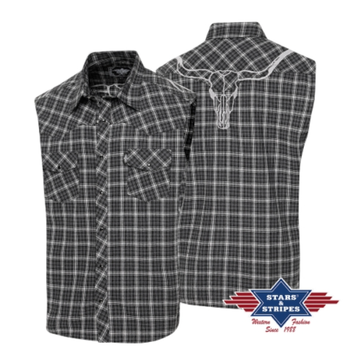 Koszula westernowa męska JACOB bez rękawów