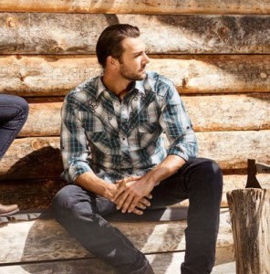 Koszula męska westernowa JEFF BLUE - rozm. M - WYSYŁKA 48H