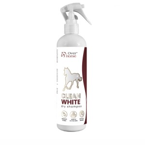 OVER HORSE Clean White Shampoo 400ml suchy szampon dla koni siwych