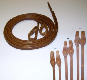 Wodze westernowe skórzane 5/8"  