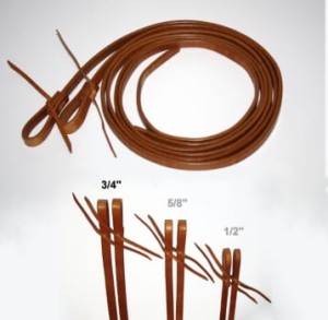 Wodze westernowe skórzane 3/4" -  240 cm  