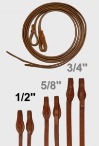 Wodze westernowe skórzane 1/2" - 240 cm -  Herman Oak 