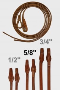 Wodze westernowe skórzane 3/4" - 240 cm -  Herman Oak