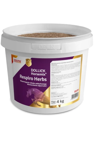 DOLFOS DOLLICK Horsemix Respiro Herbs  4kg lizawka ziołowa dla koni