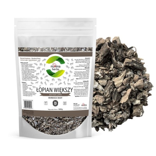 NuVena Herbs Łopian (korzeń) 1kg suszony korzeń łopianu dla koni