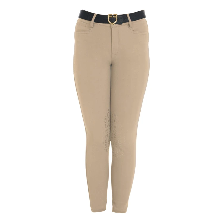 Bryczesy dziecięce UNISEX SLIM FIT EQUESTRO BEŻOWE.jpg