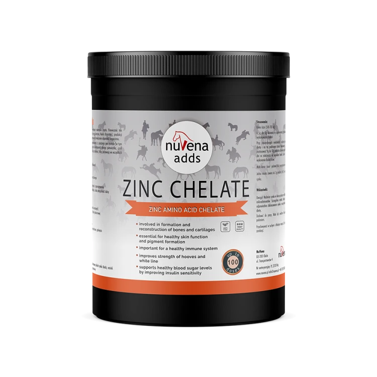 NuVena Chela Zinc 550g cynk dla koni, chelat aminokwasowy.png
