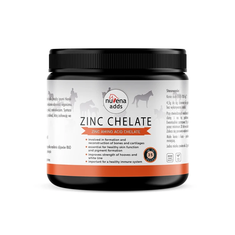 NuVena Chela Zinc 200g cynk dla koni, chelat aminokwasowy.png