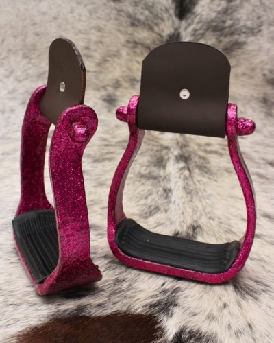 Strzemiona westernowe aluminiowe brokatowe 