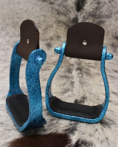 Strzemiona westernowe aluminiowe brokatowe 