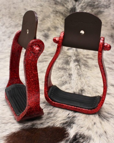 Strzemiona westernowe aluminiowe brokatowe   