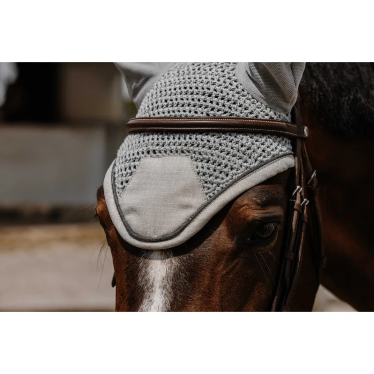 Nauszniki dla konia EQUITHEME CHIC szare 1.jpg