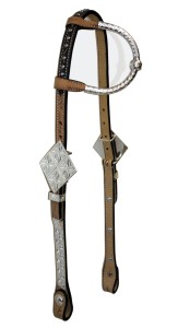 Ogłowie westernowe na jedno ucho Classic Equine powlekane srebrem - WYSYŁKA 48H