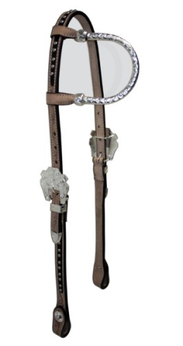 Ogłowie westernowe na jedno ucho Classic Equine powlekane srebrem - WYSYŁKA 48H