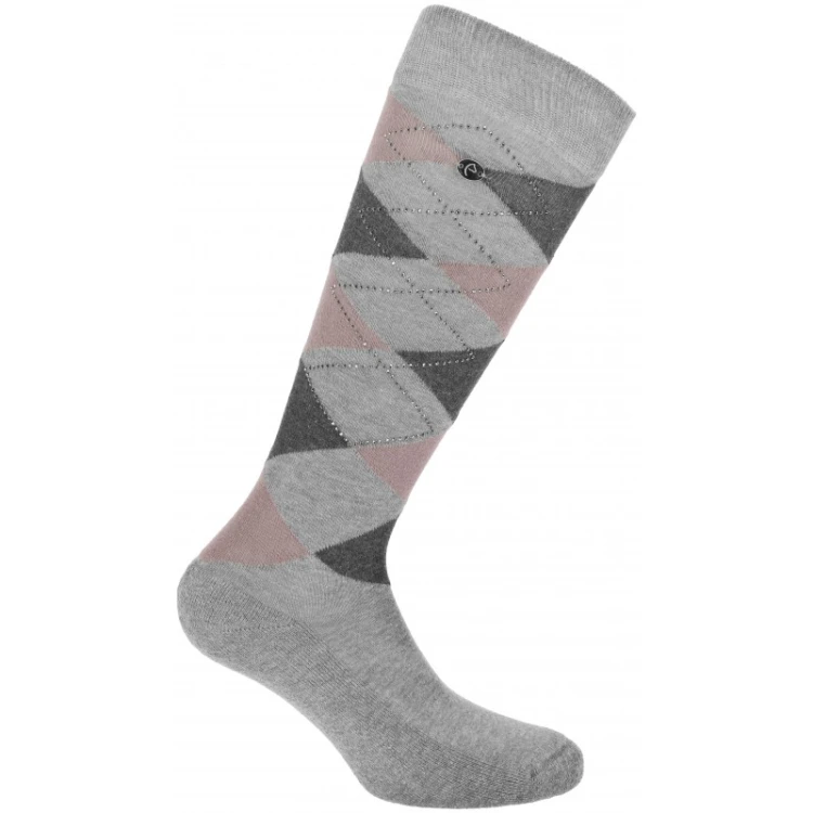 Podkolanówki jeździeckie Girly EquiTheme grey pink.jpg