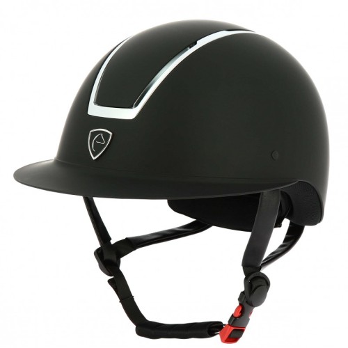Kask jeździecki Equitheme Glint Mat black silver 2.jpg