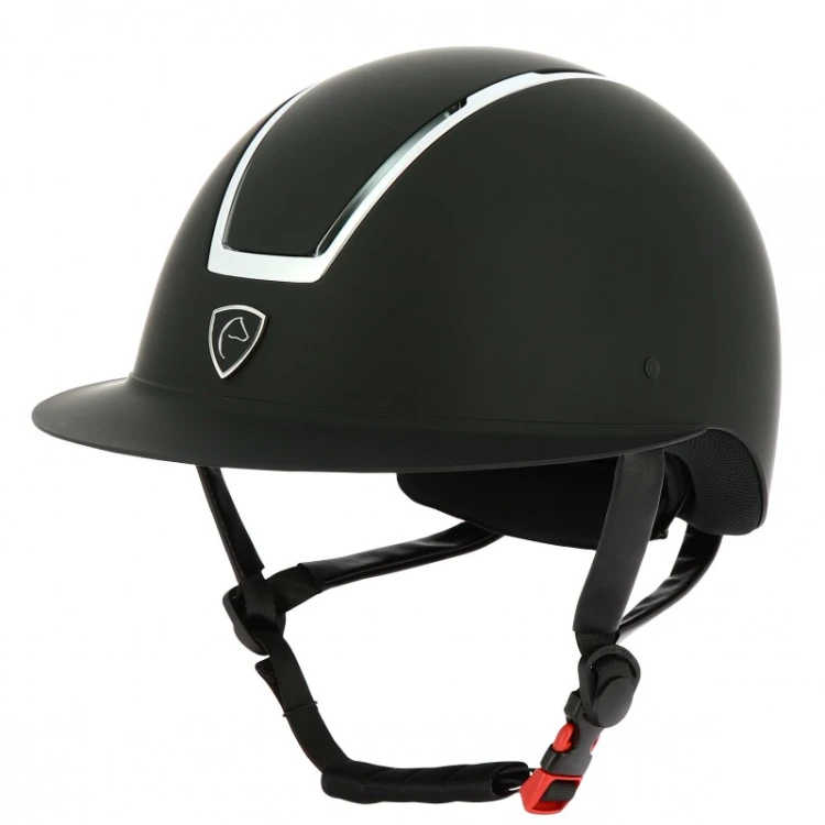 Kask jeździecki Equitheme Glint Mat black silver 2.jpg