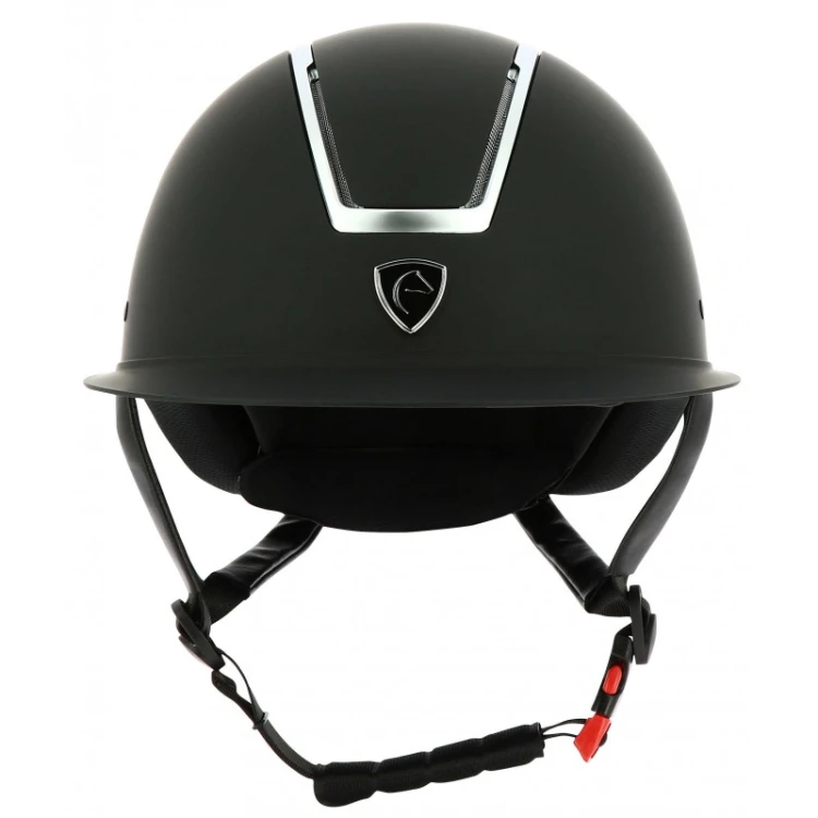 Kask jeździecki Equitheme Glint Mat black silver 1.jpg