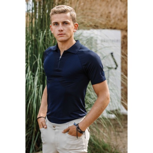 Koszulka jeździecka polo męska bezszwowa Equitheme 3.jpg
