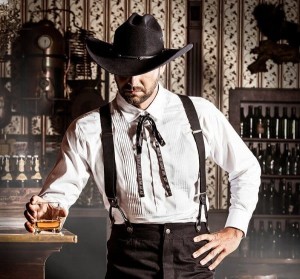 Koszula męska westernowa JOSEPH white - rozm. L - WYSYŁKA 48H