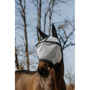 EquiTheme Maska przeciw owadom dla konia - szara