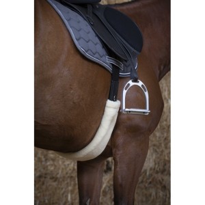 EquiTheme Futerko ochronne na popręg syntetyczne 80cm - kremowe