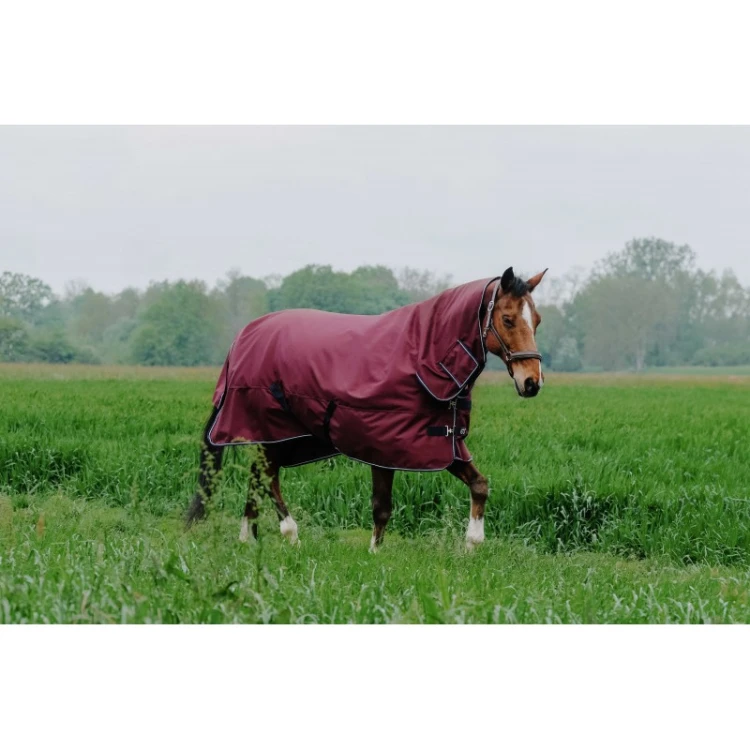 EquiTheme Derka przeciwdeszczowa padokowa 200g TYREX 1200D - bordowa sklep jeździecki zdrowy koń.jpg