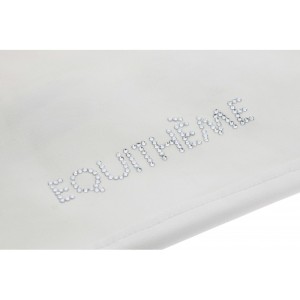 EquiTheme Bryczesy jeździeckie damskie Beverly z pełnym lejem sylikonowym - białe