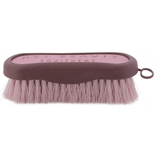 EquiTheme Szczotka dla konia z długim włosiem Je t'aime - różowa