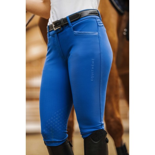 Bryczesy jeździeckie damskie techniczne EquiTheme - królewski niebieski
