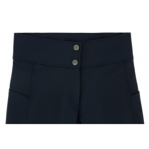 Bryczesy jeździeckie damskie z pełnym lejem silikonowym EquiTheme - granatowe