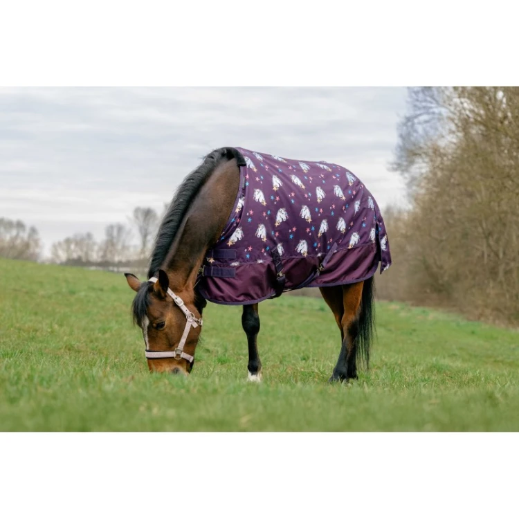 Derka przeciwdeszczowa ocieplana 220g EquiTheme Unicorn sklep zdrowy koń.jpg