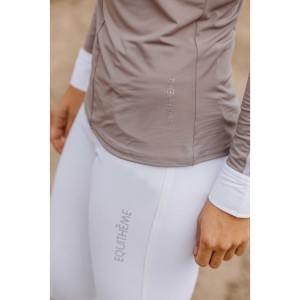 Bluzka konkursowa damska EquiTheme Estoril - beżowa
