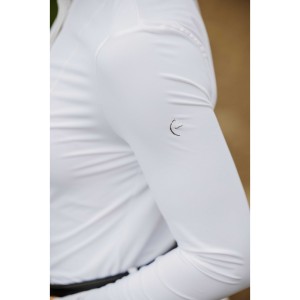 Koszulka konkursowa z długim rękawem EquiTheme Julie - biała