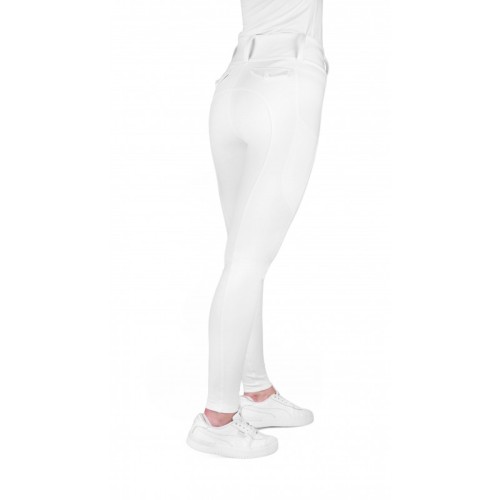 Legginsy jeździeckie z pełnym lejem silikonowym EquiTheme Alize - białe zdrowy koń.jpg