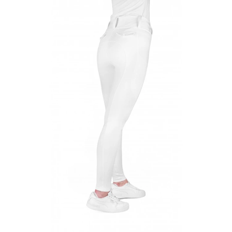 Legginsy jeździeckie z pełnym lejem silikonowym EquiTheme Alize - białe zdrowy koń.jpg