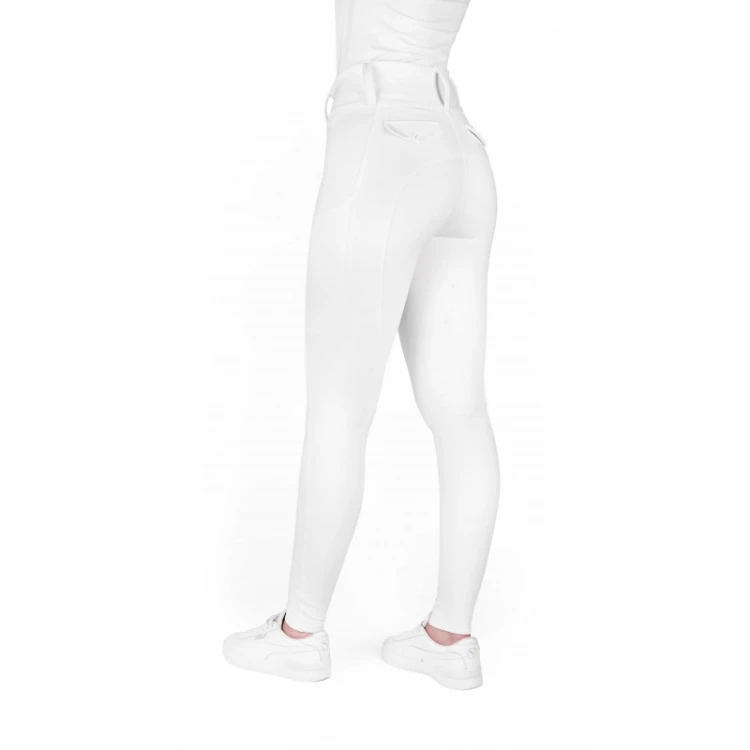 Legginsy jeździeckie z pełnym lejem silikonowym EquiTheme Alize - białe 1.jpg